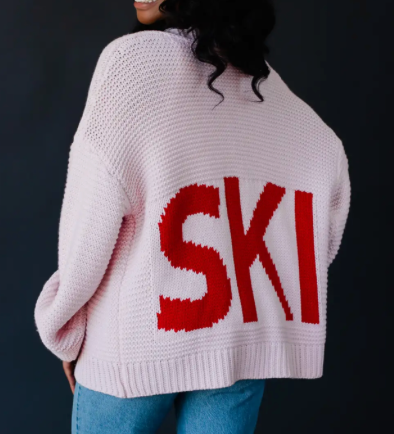 Light Pink "Ski" Cardigan