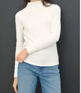 Soft Mock Neck Long Sleeve Knit Top