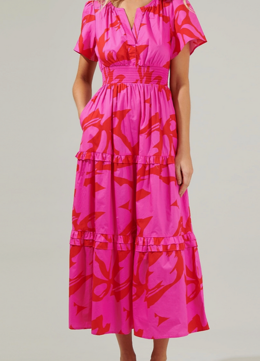 Palmer Poplin Tiered Maxi Dress
