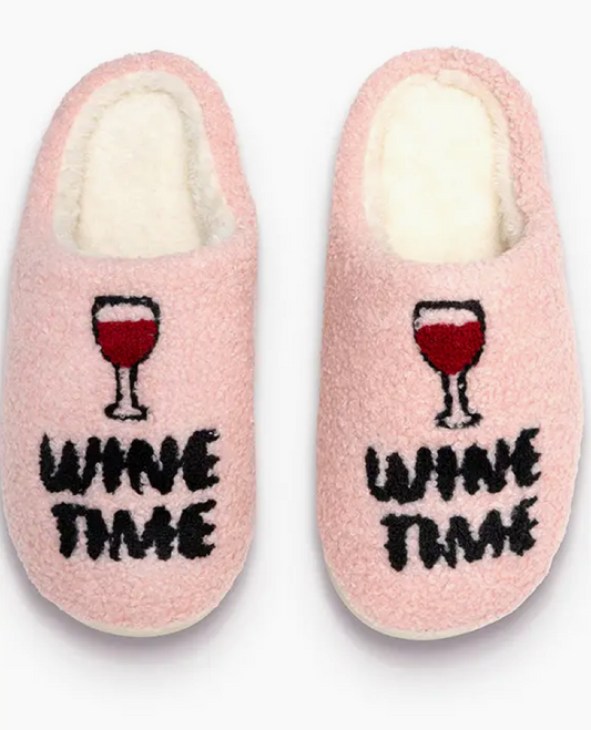 "Wine Time" Slippers