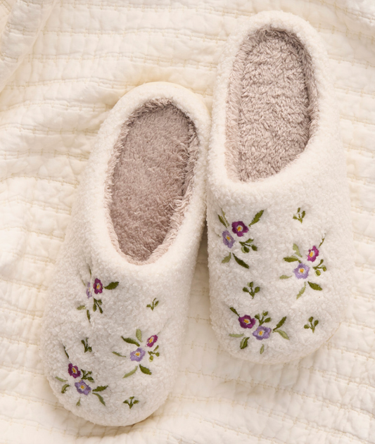Purple Flower Slippers