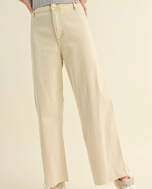 High Waisted Beige Pants