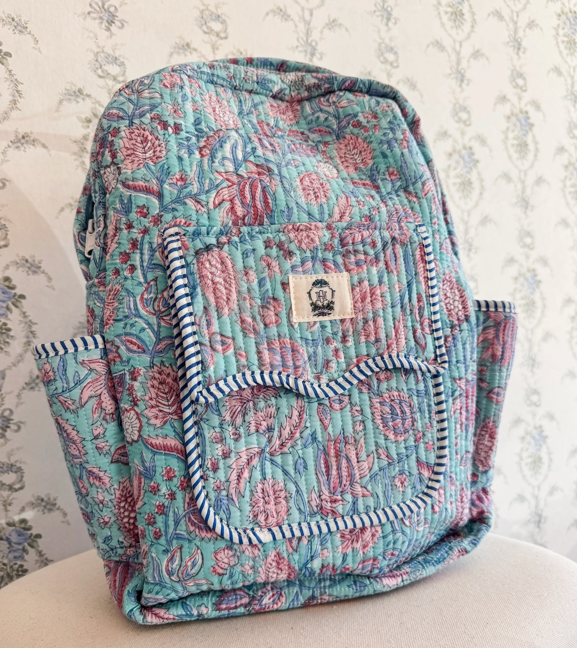 Blue Floral Backpack