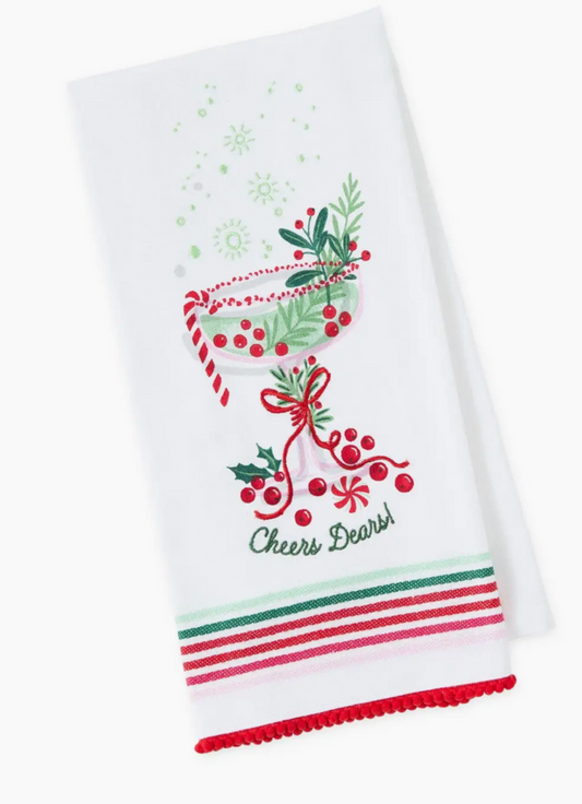 "Cheers Dears!" Holiday Kitchen Towel