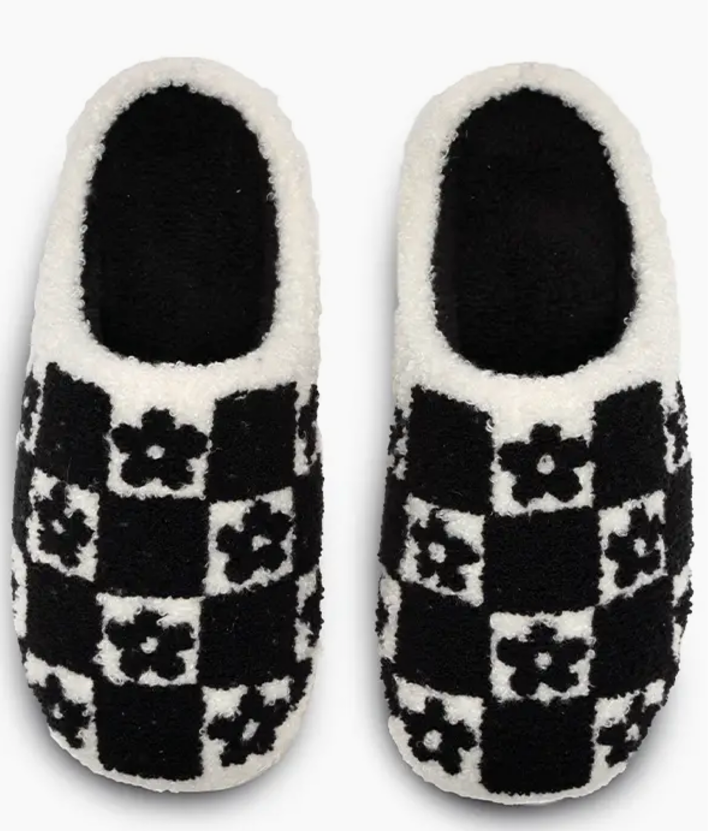 Flower Check Slippers