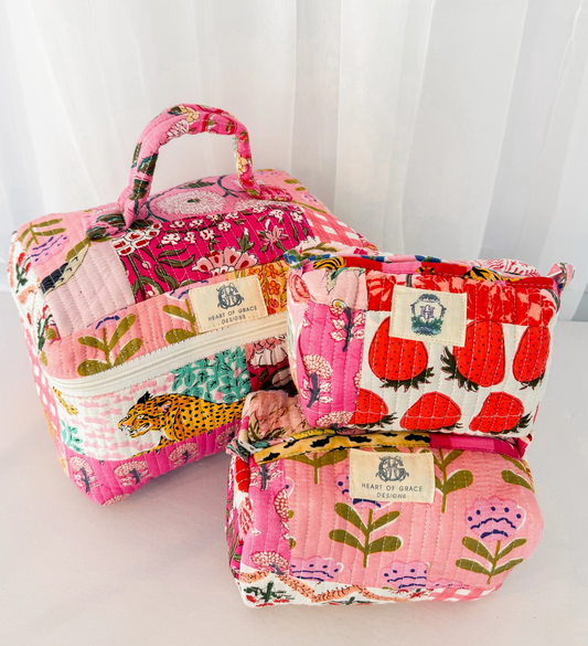 Small Patchwork Toiletry Bag