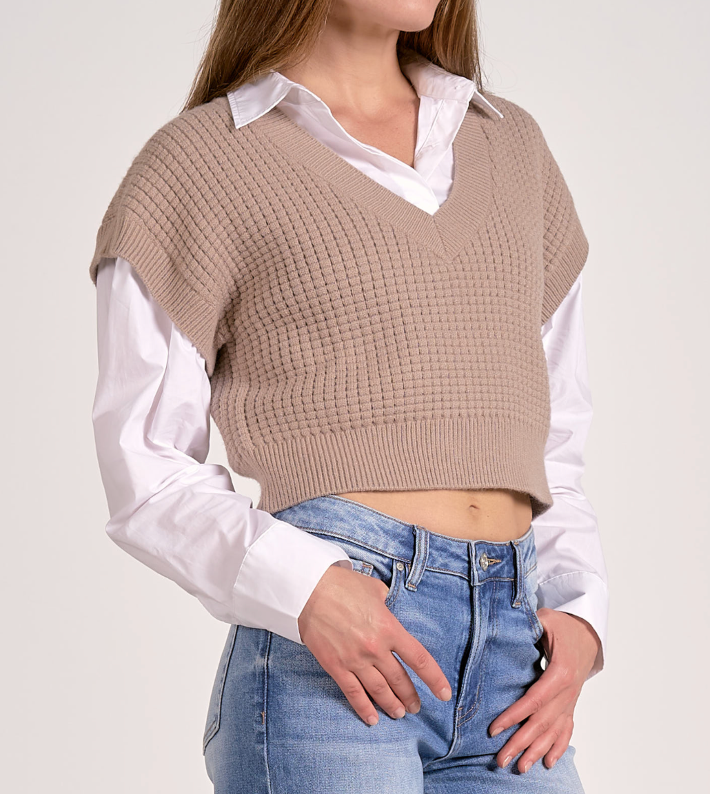 Elan Mixed Media Sweater