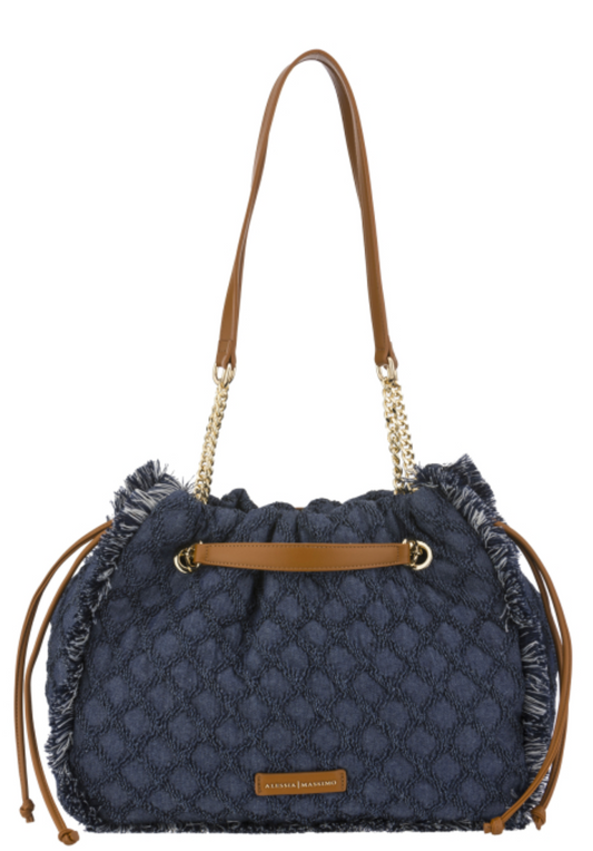 Alex Max Navy Shoulder Bag