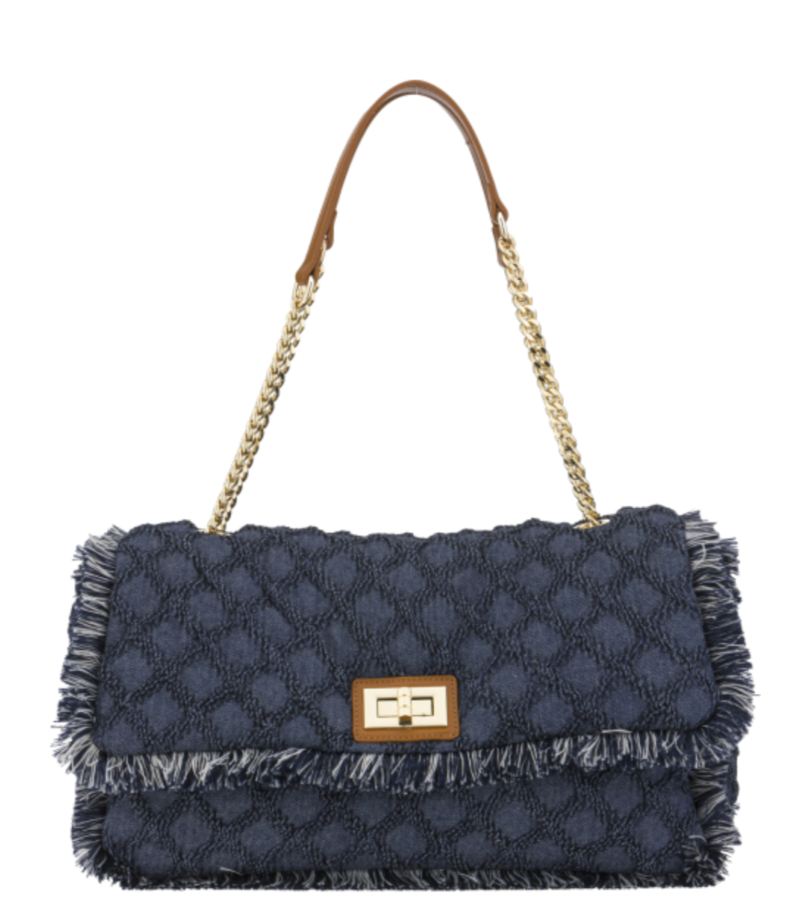 Alex Max Navy Rectangle Shoulder Bag