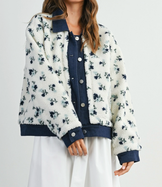 Nora Floral Button Down Jacket