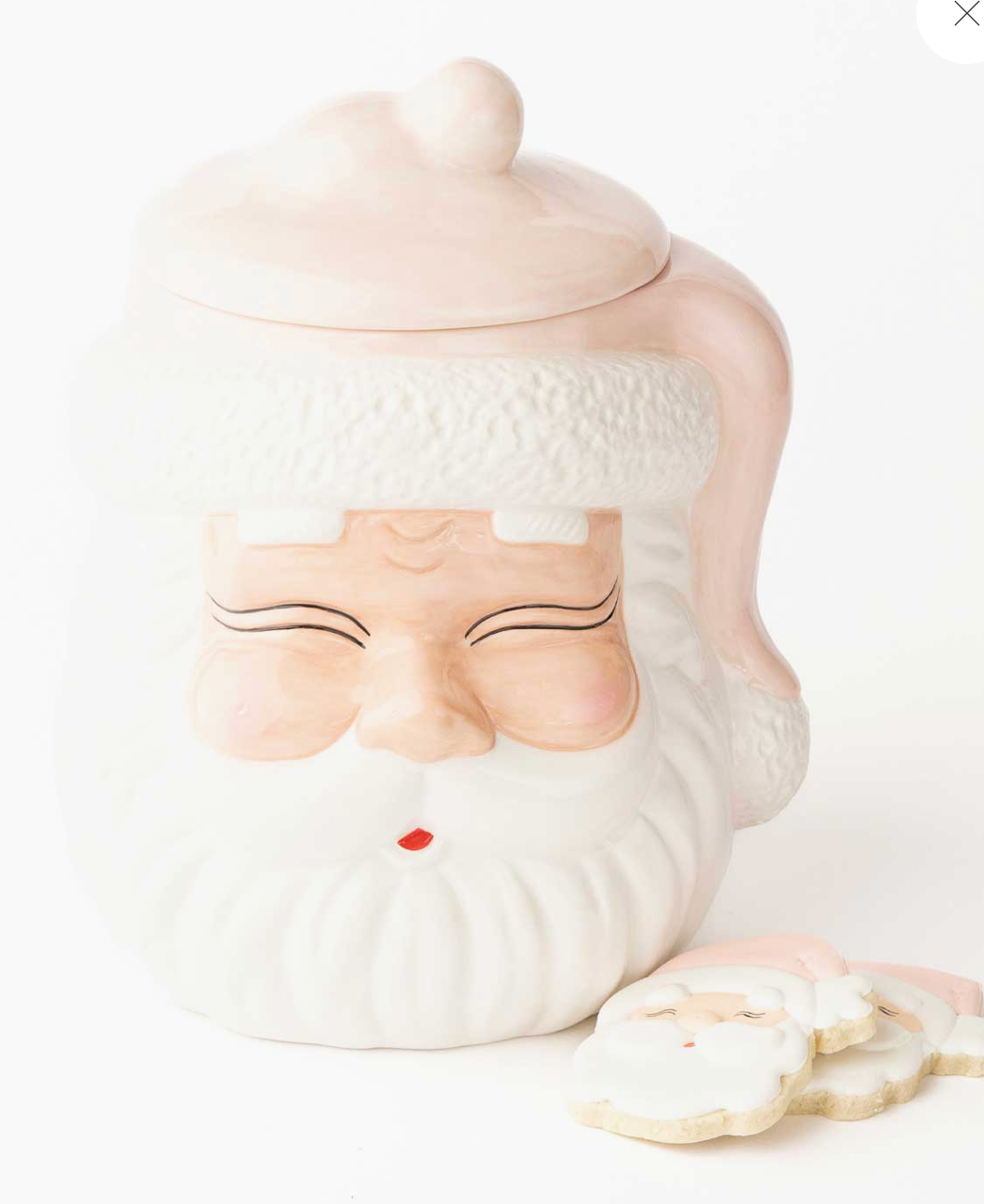 Pink Santa Cookie Jar