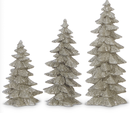 Silver Glittered Tree