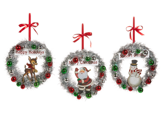Tinsel Greeting Wreath