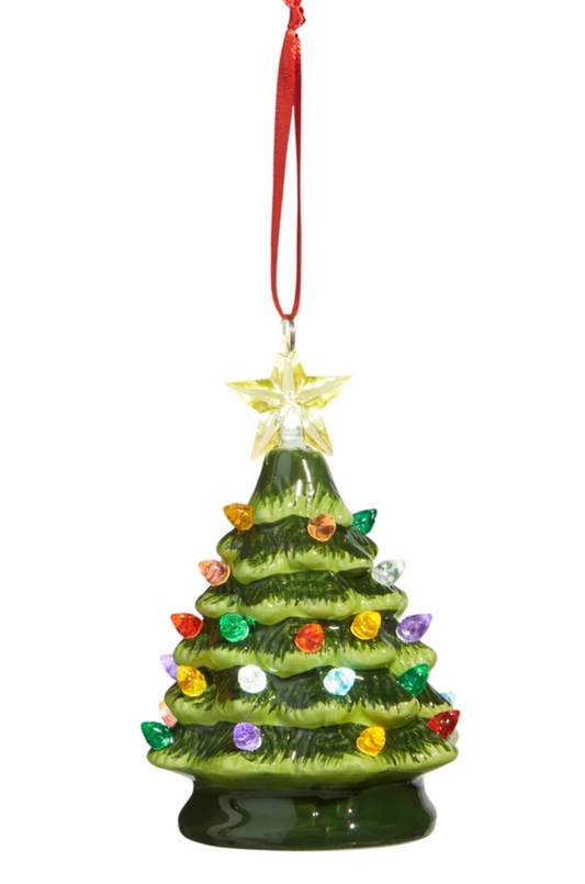 Vintage Tree Lighted Ornament