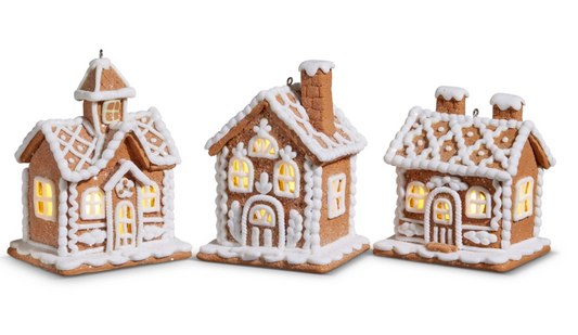Lighted Gingerbread House Ornament