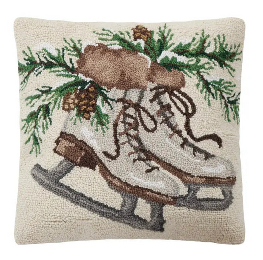 Snowy Ice Skate Pillow