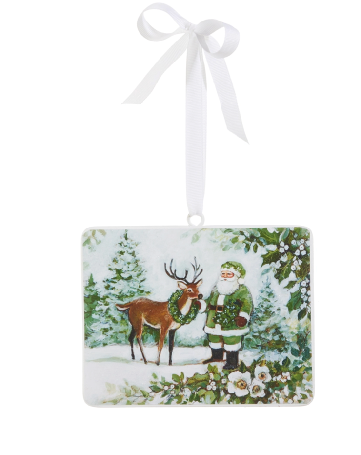 Forest Friendship Rectangle Ornament