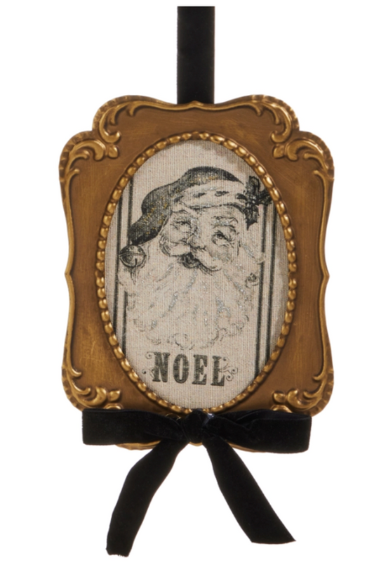Vintage Santa Gazette Framed Ornament
