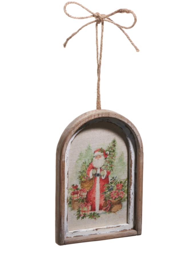 Watercolor Santa Framed Ornament