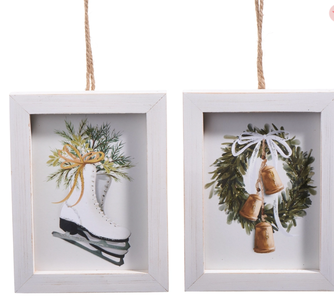 Farmhouse Frost Framed Ornament