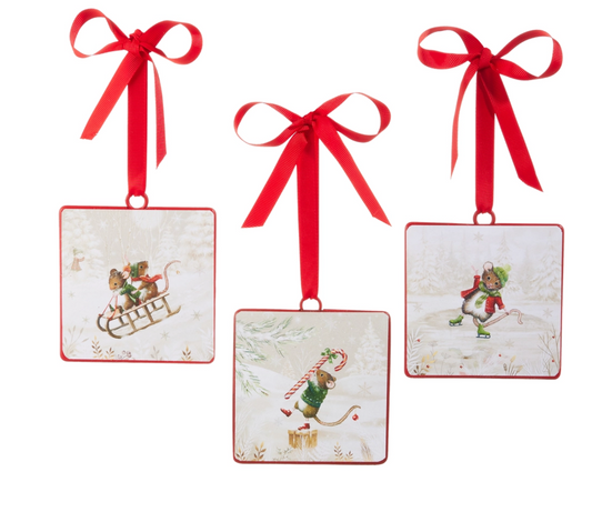 Very Mouse Christmas Square Ornament
