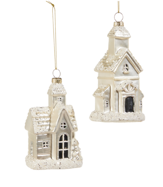 Glitter Church Ornament