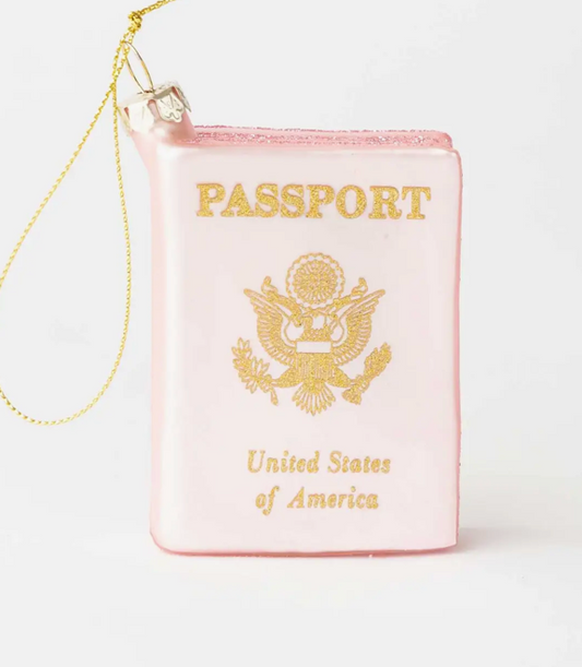 Pink Passport Ornament