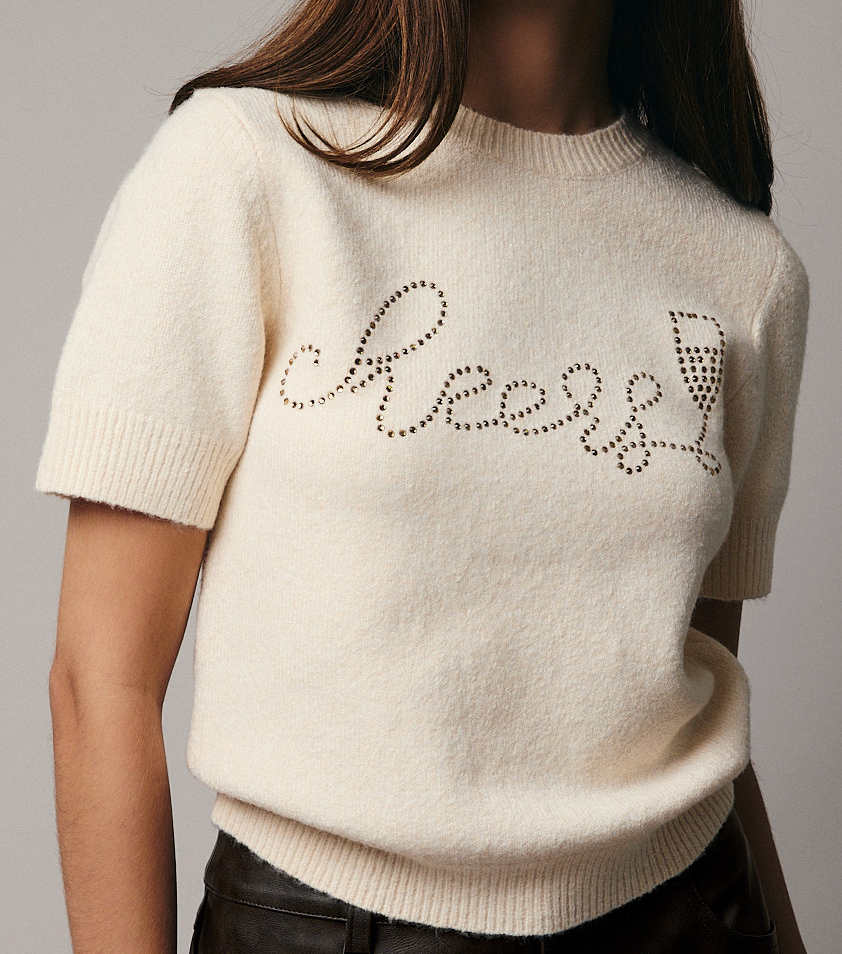 "Cheers" Short Sleeve Sweater