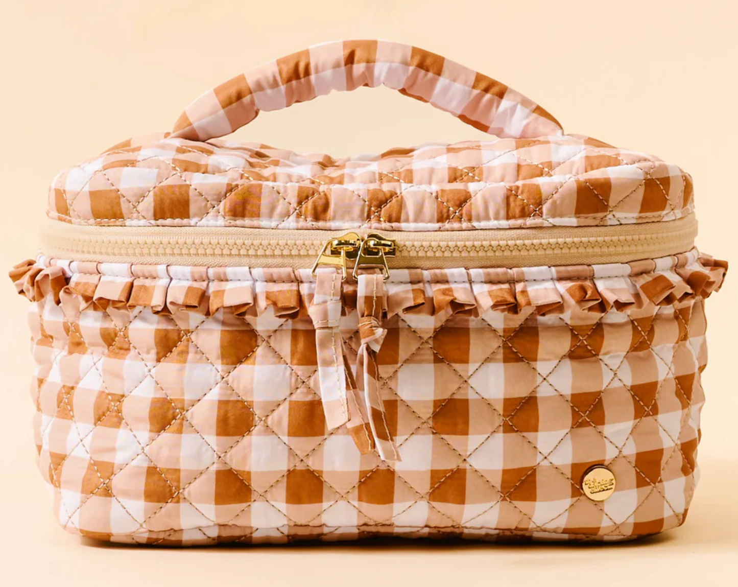 Gingham Large Cosmetic Bag
