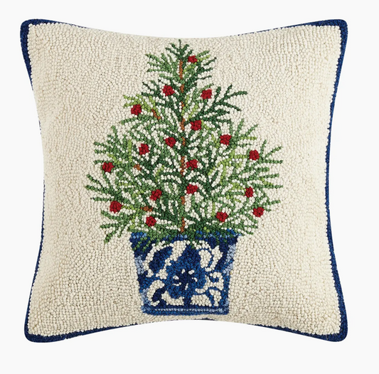Holiday Chinoiserie Tree Hook Pillow
