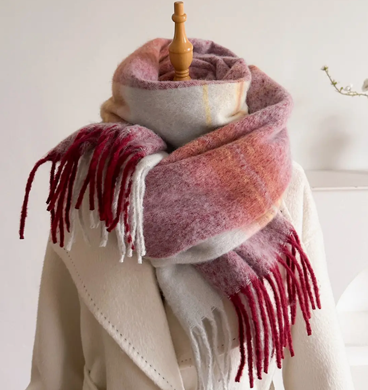Knit Tassel Scarf