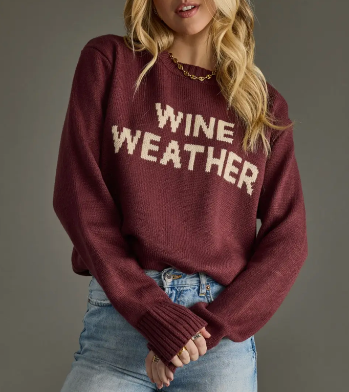 "Wine Weather" Sweater