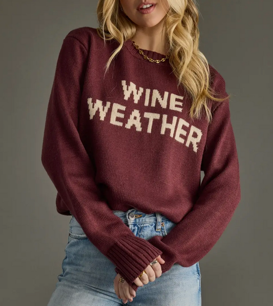 "Wine Weather" Sweater