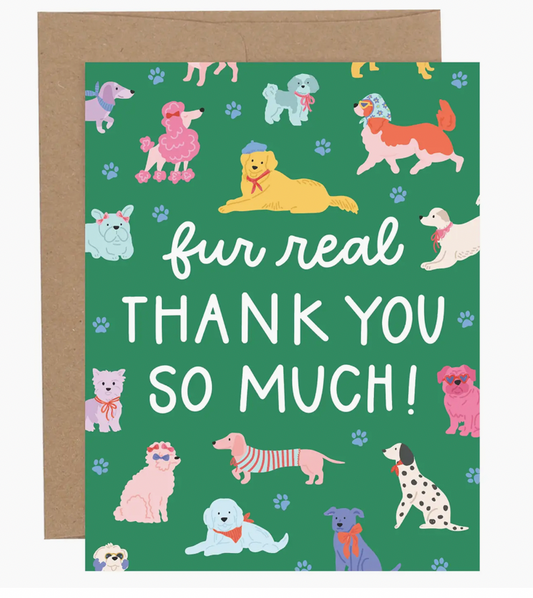 Fur Real Dogs Thank You Card