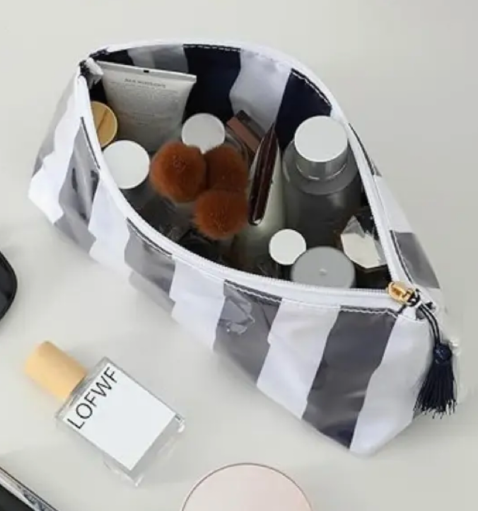 Stripe Cosmetic Bag