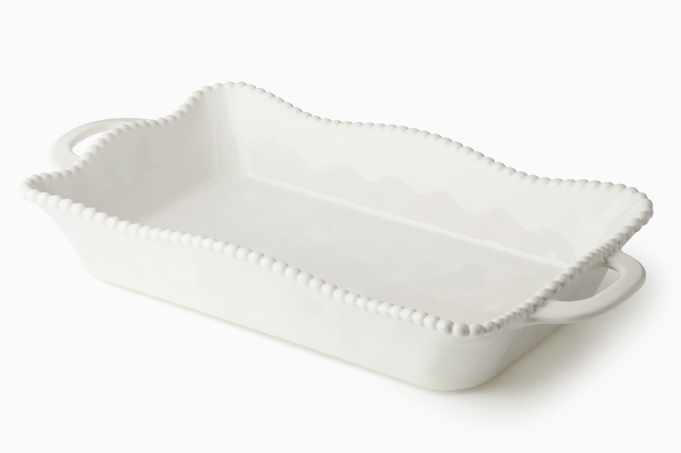 Pearl Cream Large Rectangular Baker