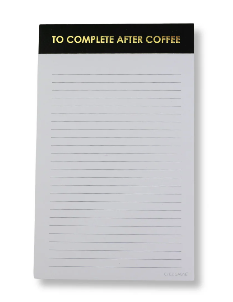 To Complete After Coffee Notepad