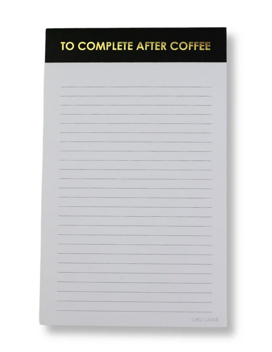 To Complete After Coffee Notepad