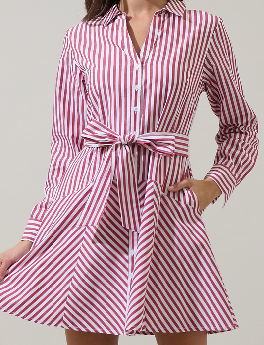 Kenada Stripe Flare Dress