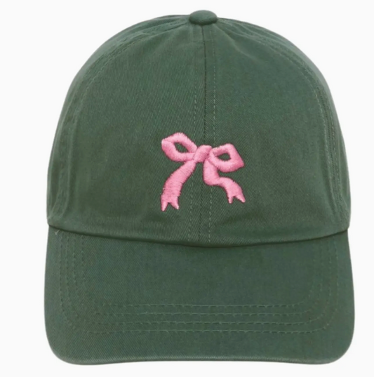 Small Embroidered Bow Hat