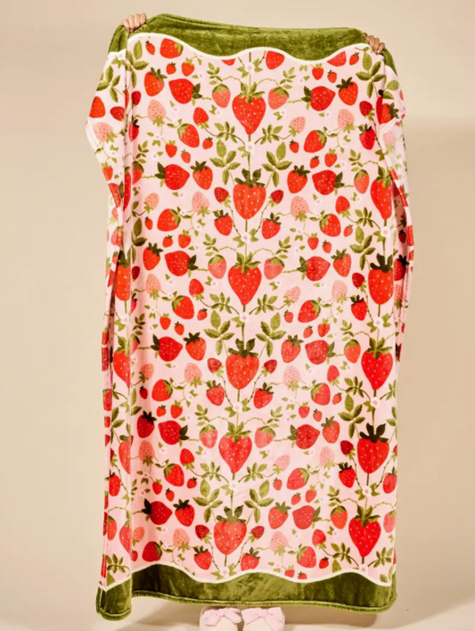 Strawberry Fields Plush Blanket