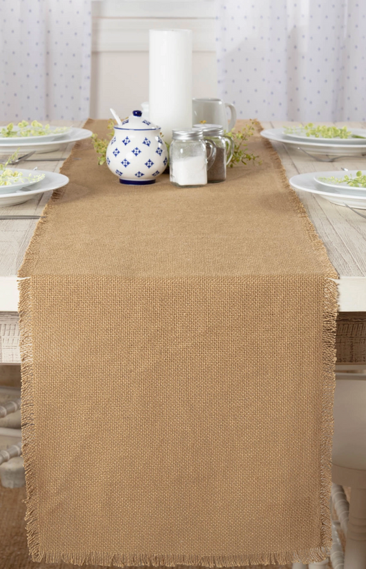 Burlap Natural Runner