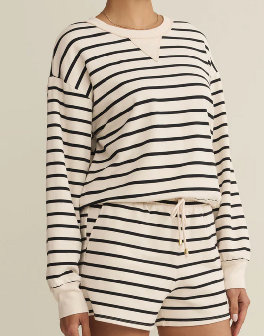 Z Supply Stand Out Striped Modal Sweatshirt