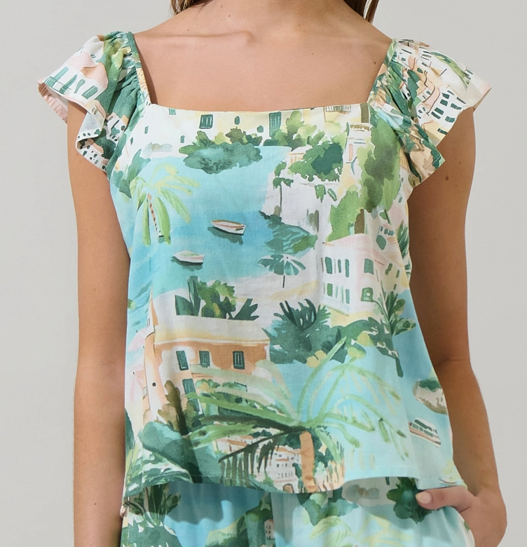 Piti Town Tazzy Ruffle Top