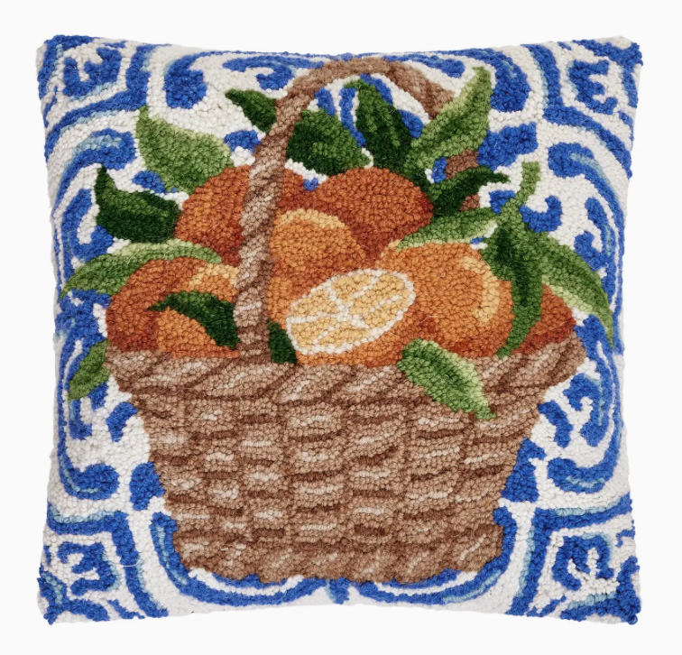 Basket of Oranges Hook Pillow