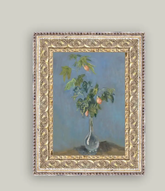 Flowers in a Glass Vase Framed Art