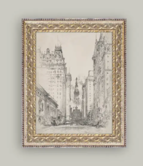 New York Sketch Framed Print