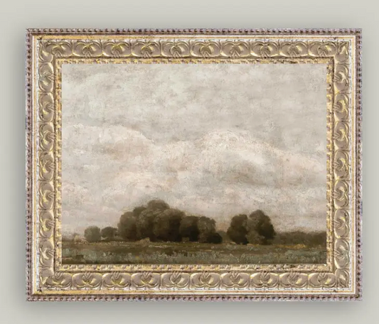 Tree and Cloud Landscape Framed Print