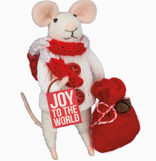 Mouse with Santa Sack Critter