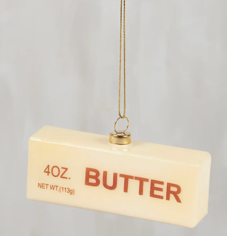 Glass Butter Stick Ornament